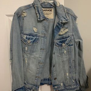 GARAGE DISTRESSED DENIM JACKET